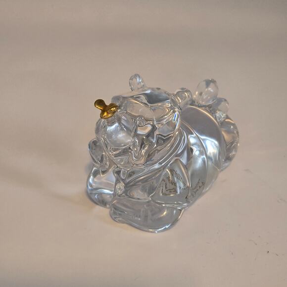 Lenox & Disney Winnie the Pooh Crystal w/ Gold Honeybee on Nose 4" x 2" x 2.5" - Picture 1 of 16